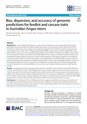Bias, dispersion, and accuracy of genomic predictions for feedlo